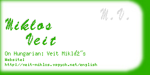 miklos veit business card